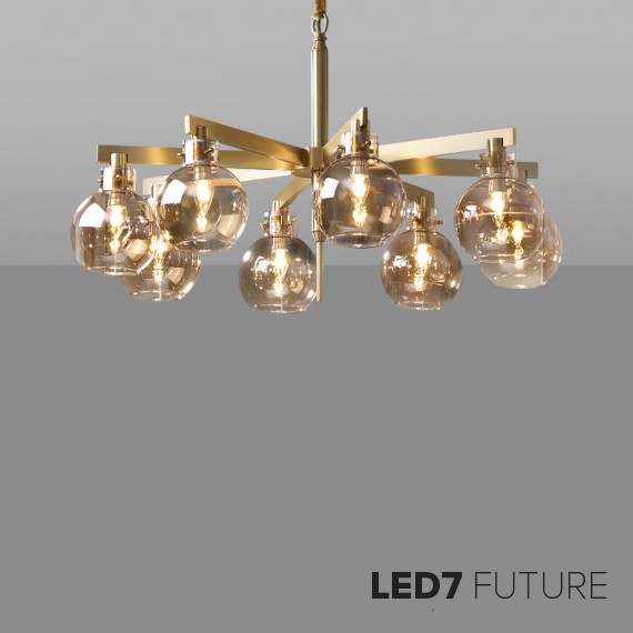 Loft Industry Modern - Suspended Ball Chandelier